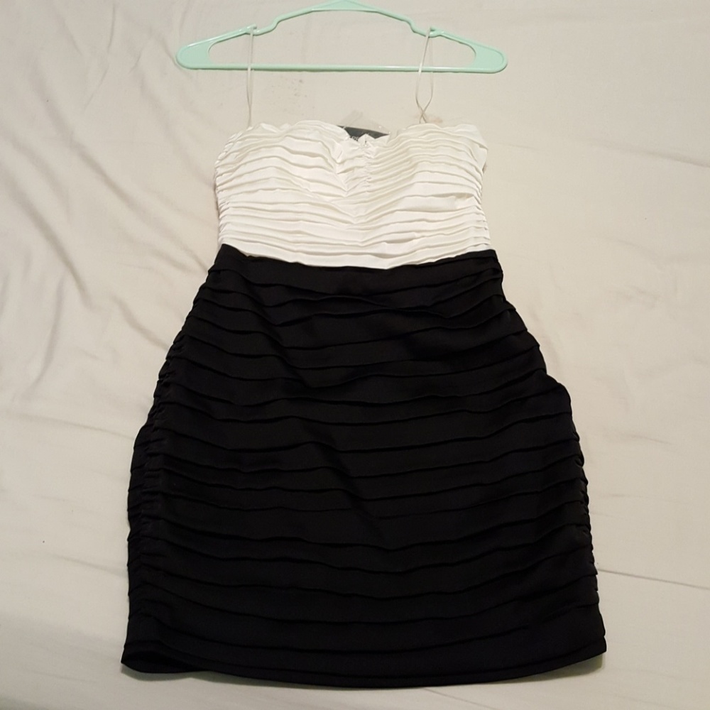 Black & White Mini Bandage Dress